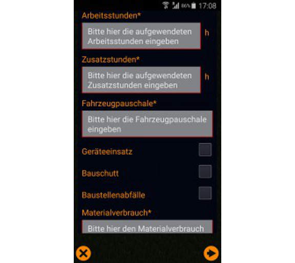 Smartphone App für digitalen Leistungsnachweis