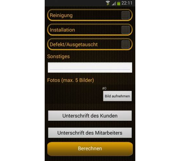 digitale Erfassung von Reparaturarbeiten per Smartphone App